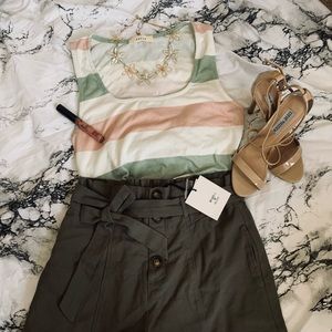 Rosemary Sage striped tank